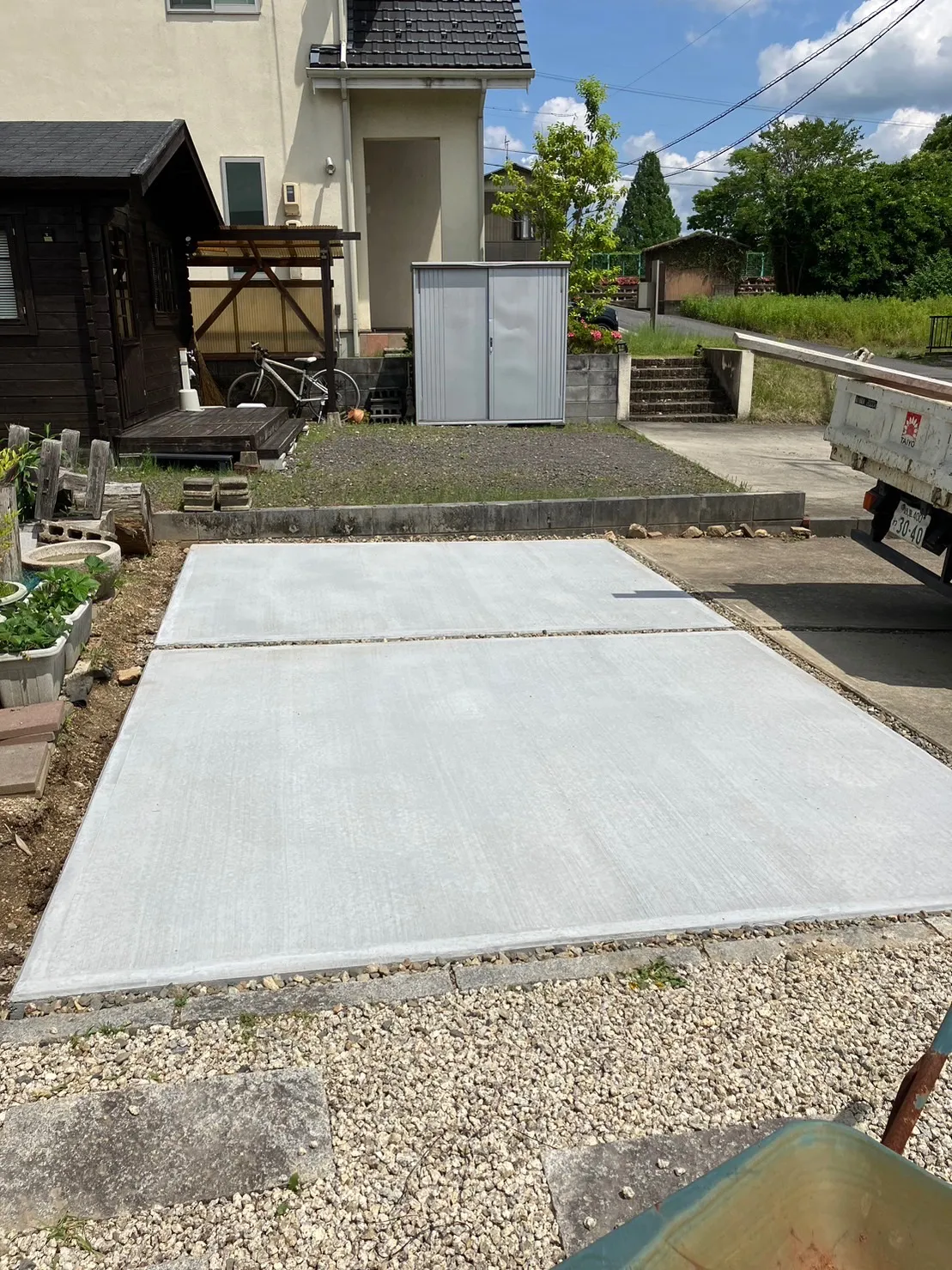 土間コンクリート施工